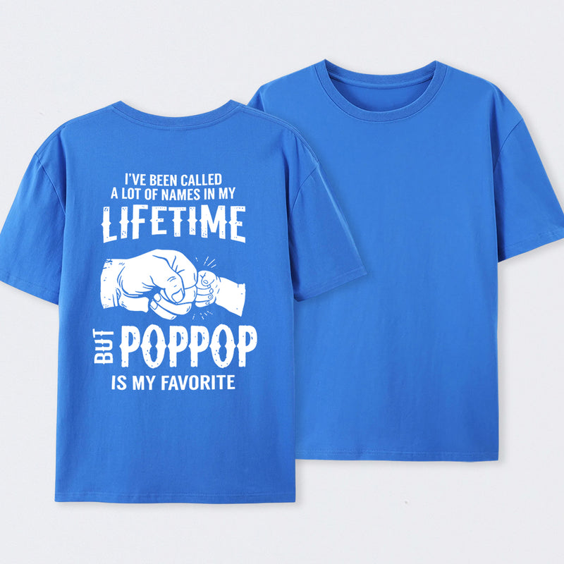 Pop Pop Name Graphic Casual Streetwear T-Shirt