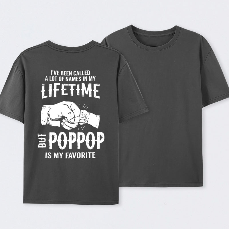 Pop Pop Name Graphic Casual Streetwear T-Shirt