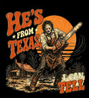 He's From Texas I Can Tell Chainsaw Horror T-Shirt