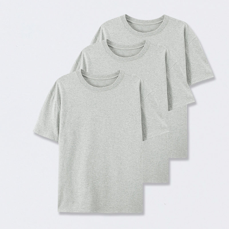 Crew Neck Cotton T-Shirt 3-Pack