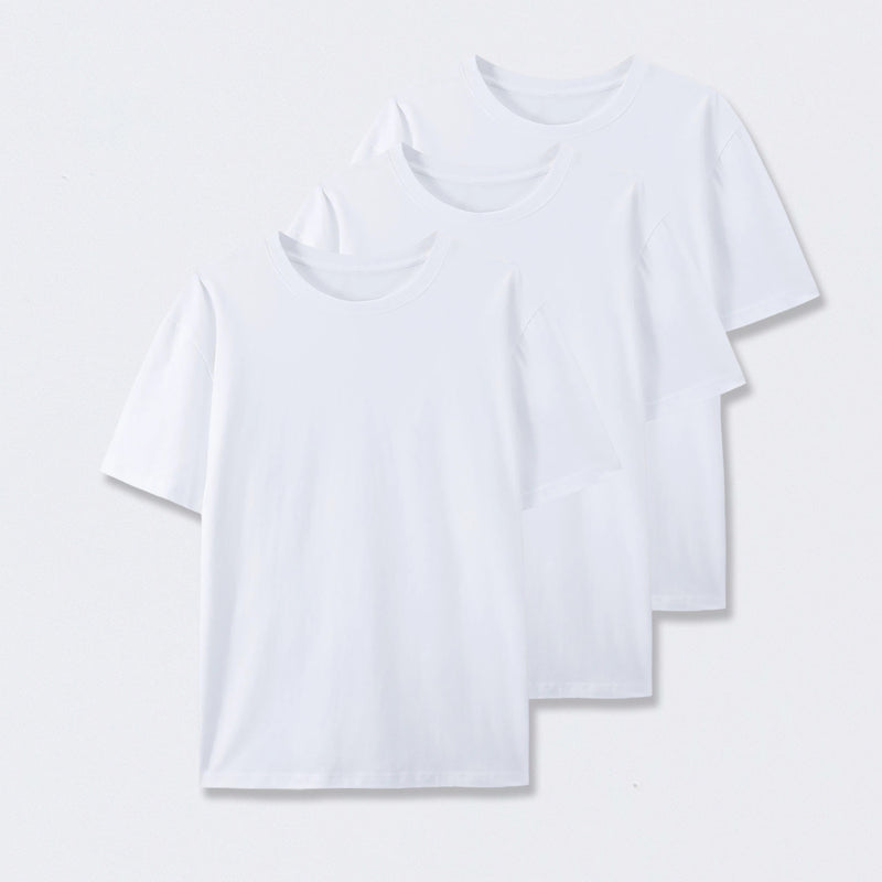 Crew Neck Cotton T-Shirt 3-Pack