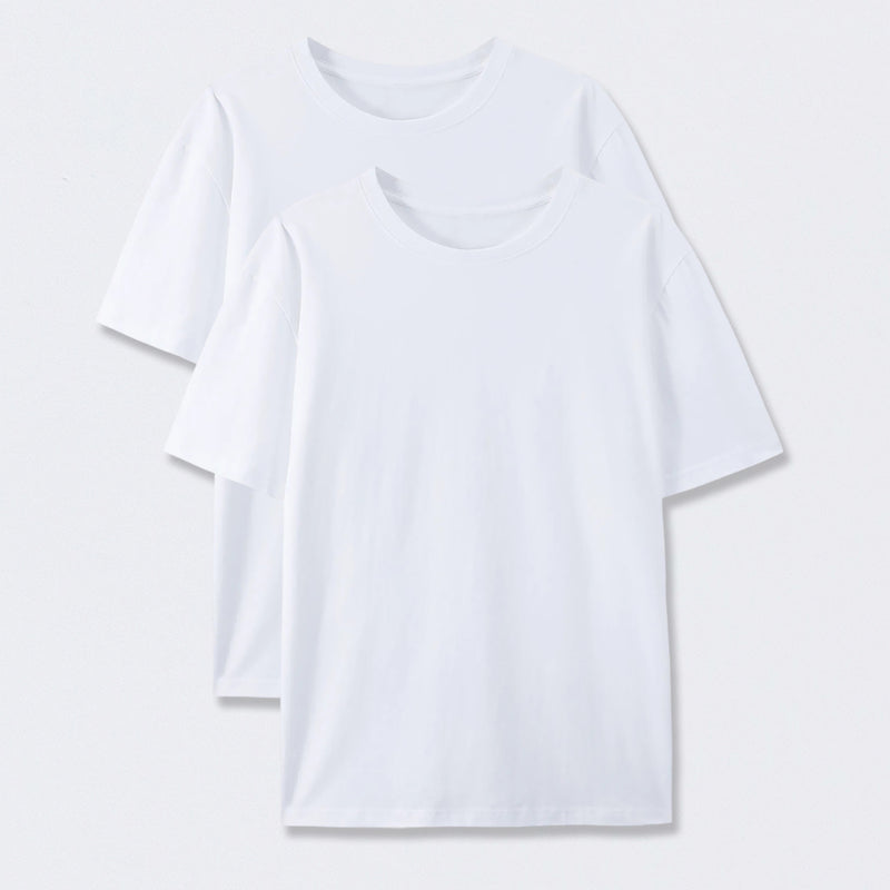 Crew Neck Cotton T-Shirt 2-Pack
