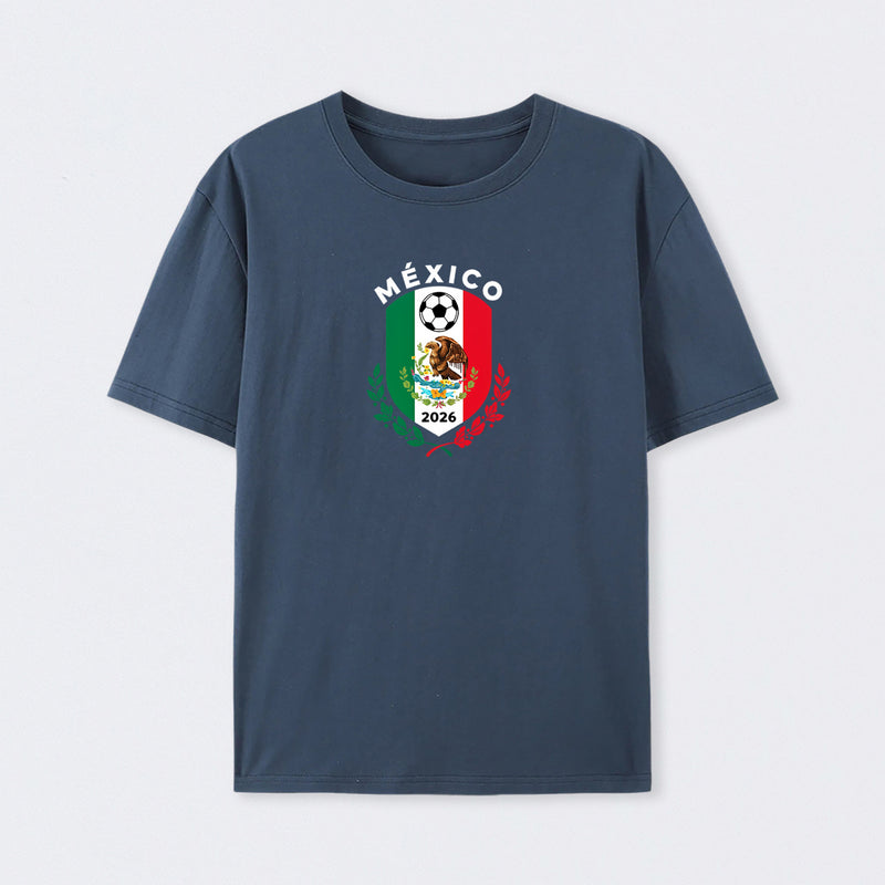 Mexico Emblem World Cup Soccer 2026 Football Crew T-Shirt