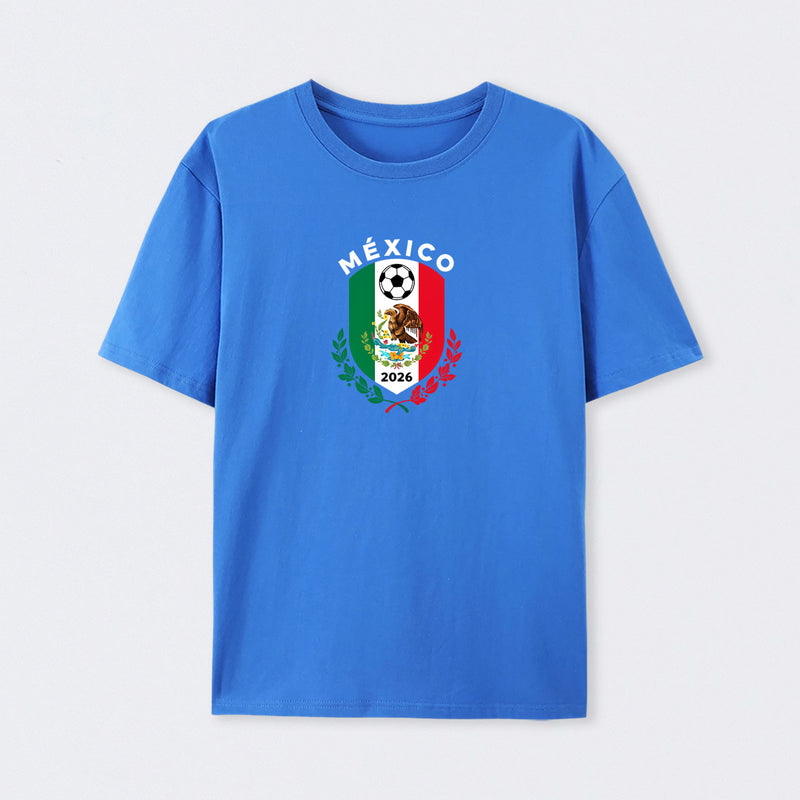 Mexico Emblem World Cup Soccer 2026 Football Crew T-Shirt