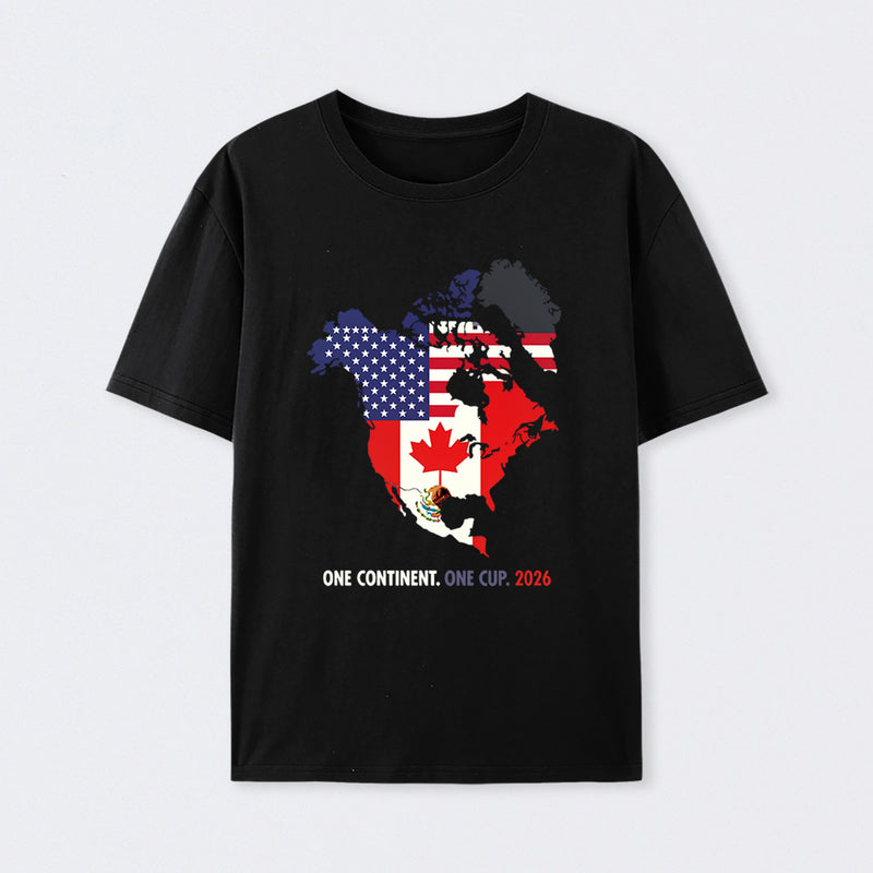 One Continent One Cup 2026 World Cup USA Canada Mexico T-Shirt