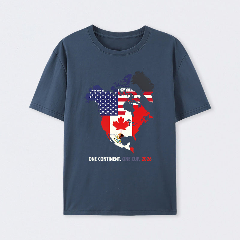 One Continent One Cup 2026 World Cup USA Canada Mexico T-Shirt