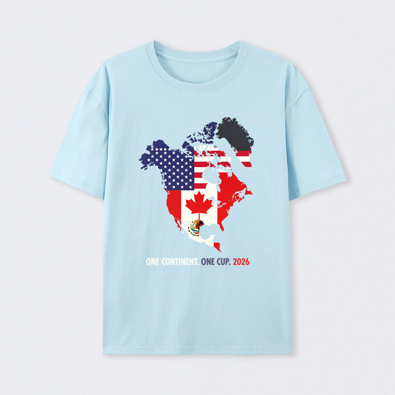 One Continent One Cup 2026 World Cup USA Canada Mexico T-Shirt