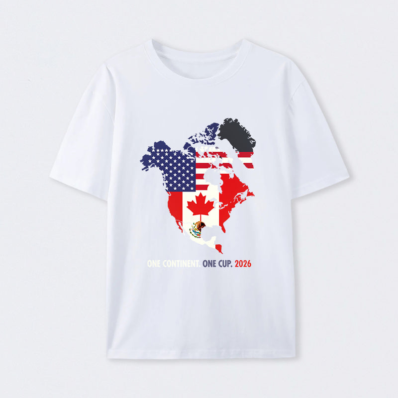 One Continent One Cup 2026 World Cup USA Canada Mexico T-Shirt