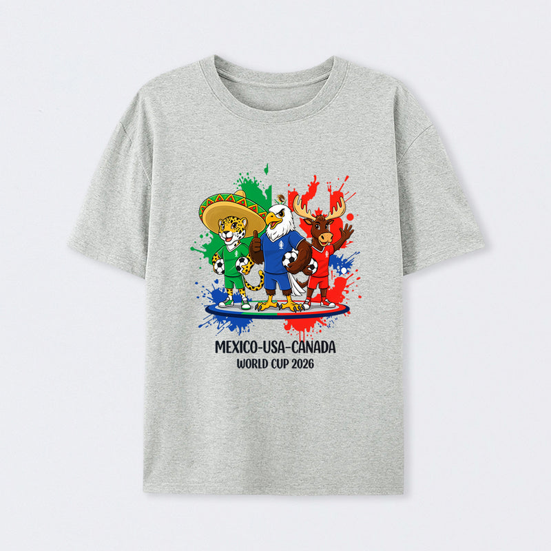 World Cup 2026 Mexico USA Canada Sport Fan T-Shirt