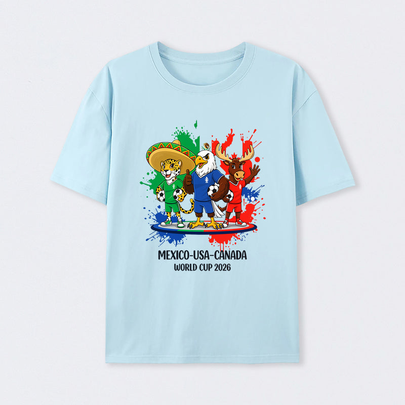 World Cup 2026 Mexico USA Canada Sport Fan T-Shirt