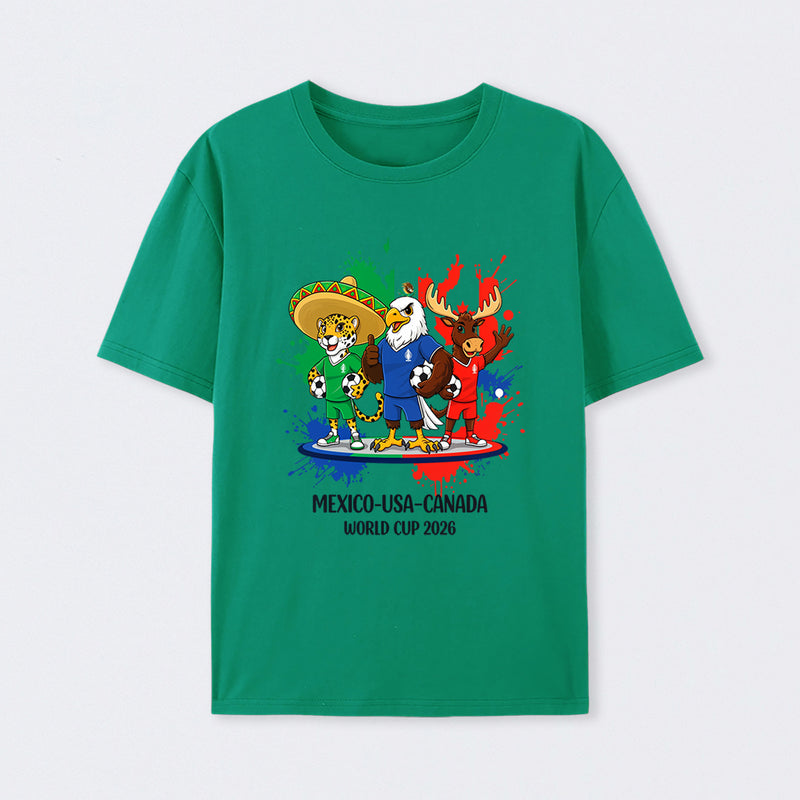 World Cup 2026 Mexico USA Canada Sport Fan T-Shirt