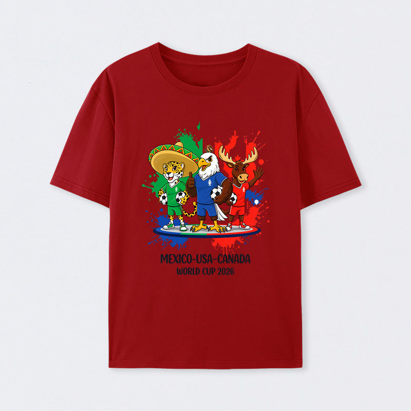 World Cup 2026 Mexico USA Canada Sport Fan T-Shirt