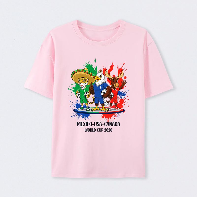 World Cup 2026 Mexico USA Canada Sport Fan T-Shirt
