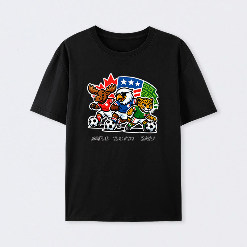 WORLD CUP FOOTBALL - FIFA 2026 Mascot Badge T-Shirt