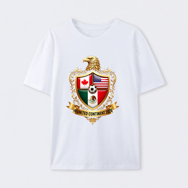 Golden Continental Eagle Soccer World Cup Crest 2026 T-Shirt