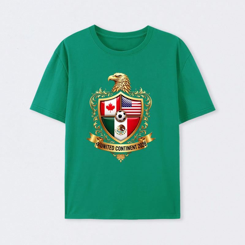 Golden Continental Eagle Soccer World Cup Crest 2026 T-Shirt