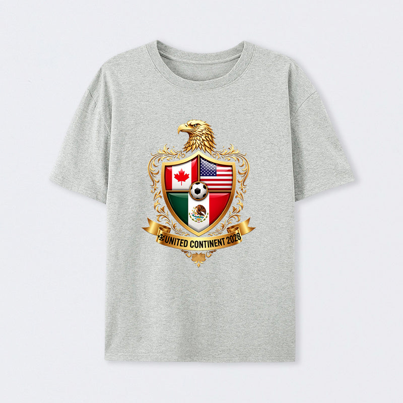 Golden Continental Eagle Soccer World Cup Crest 2026 T-Shirt