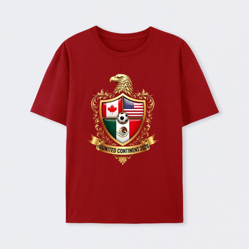 Golden Continental Eagle Soccer World Cup Crest 2026 T-Shirt