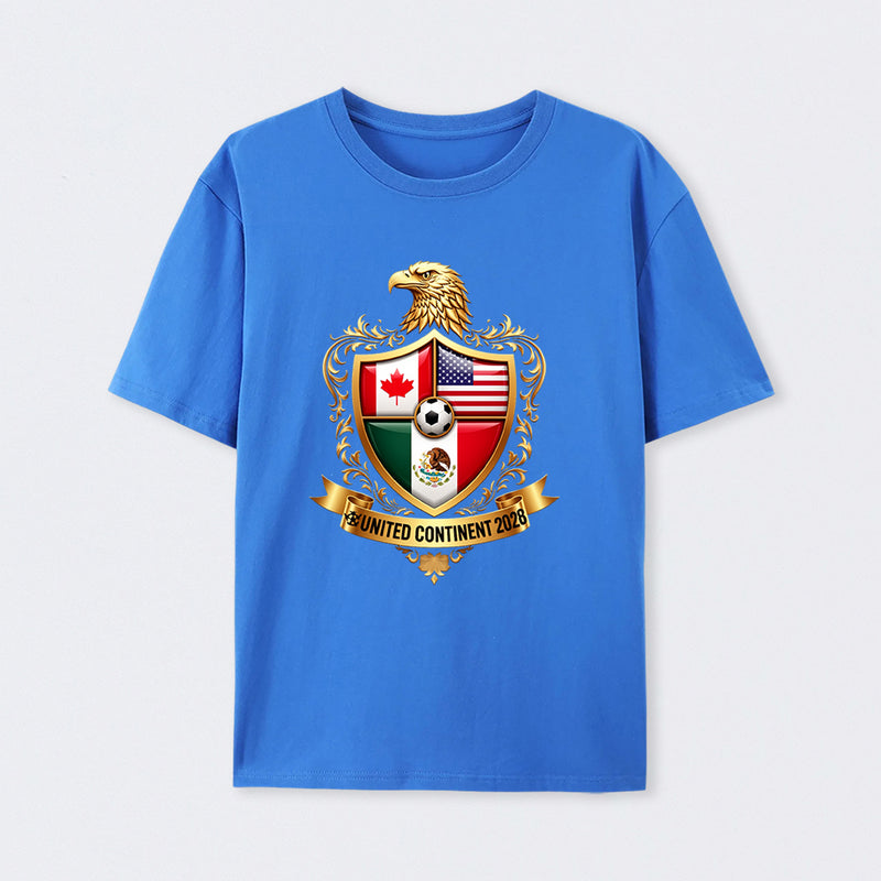 Golden Continental Eagle Soccer World Cup Crest 2026 T-Shirt