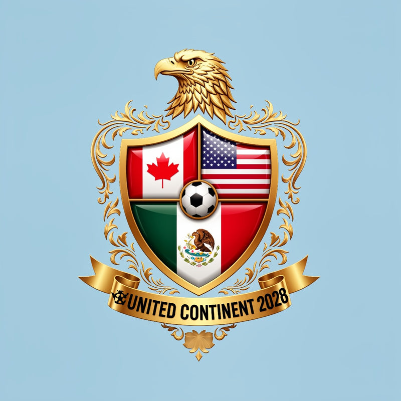 Golden Continental Eagle Soccer World Cup Crest 2026 T-Shirt