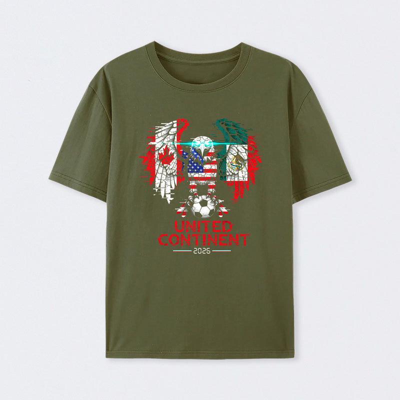 Glitched North America Eagle World Cup Soccer 2026 T-Shirt