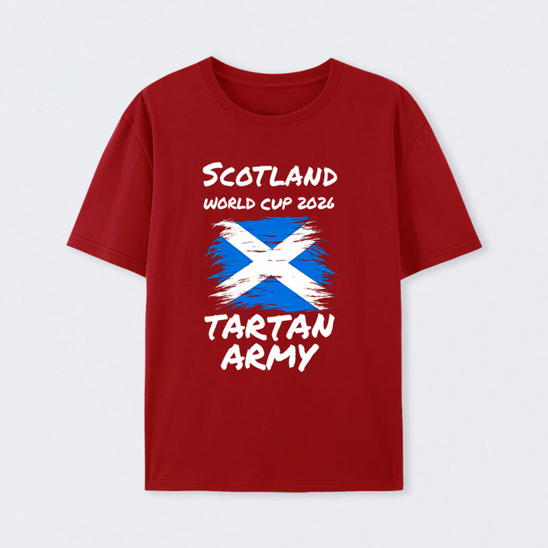 Scotland World Cup 2026 Tartan Army Football Fan T-Shirt