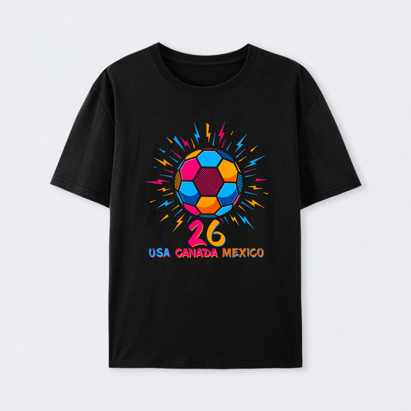 Colorful Soccer Ball USA Canada Mexico 26 World Cup 2026 T-Shirt