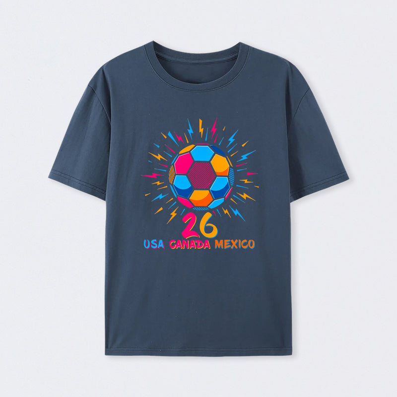 Colorful Soccer Ball USA Canada Mexico 26 World Cup 2026 T-Shirt