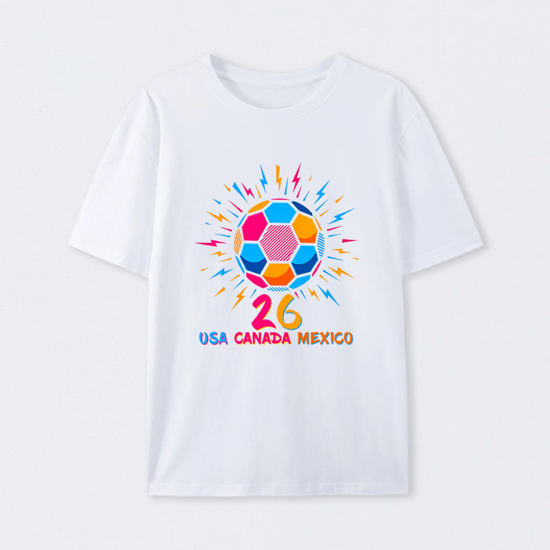 Colorful Soccer Ball USA Canada Mexico 26 World Cup 2026 T-Shirt