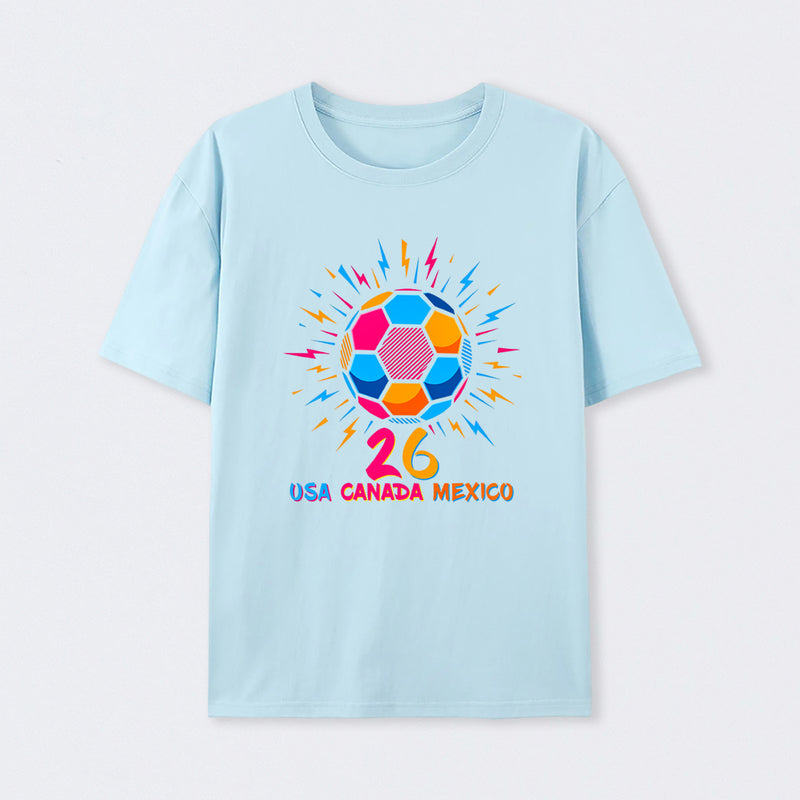 Colorful Soccer Ball USA Canada Mexico 26 World Cup 2026 T-Shirt