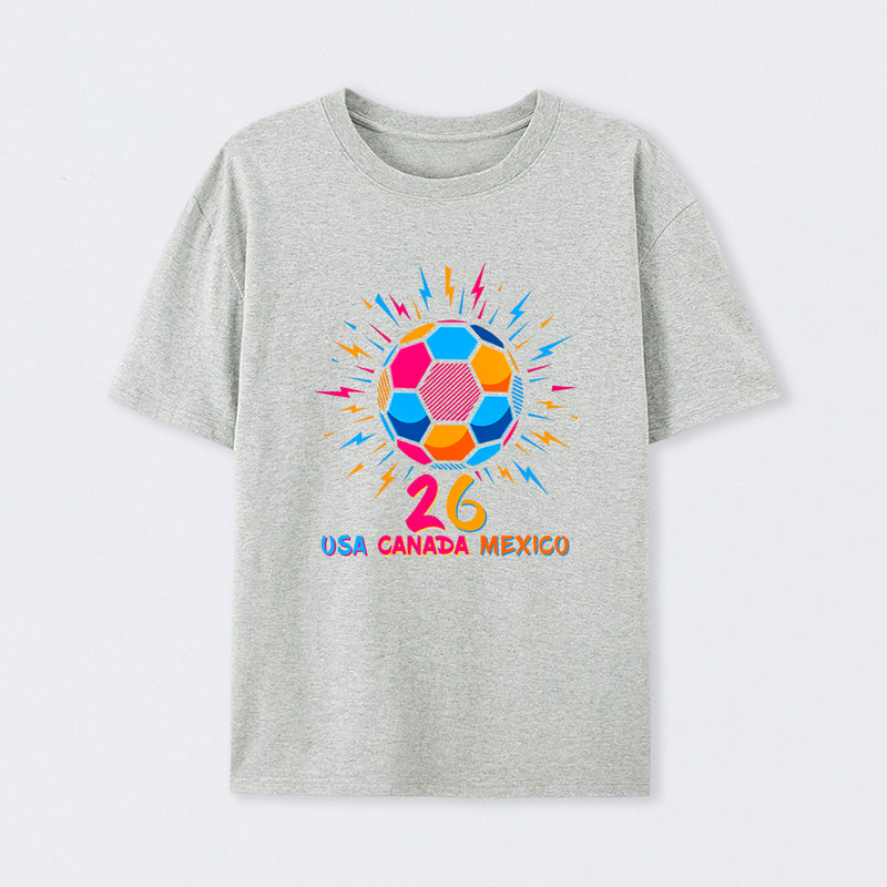 Colorful Soccer Ball USA Canada Mexico 26 World Cup 2026 T-Shirt