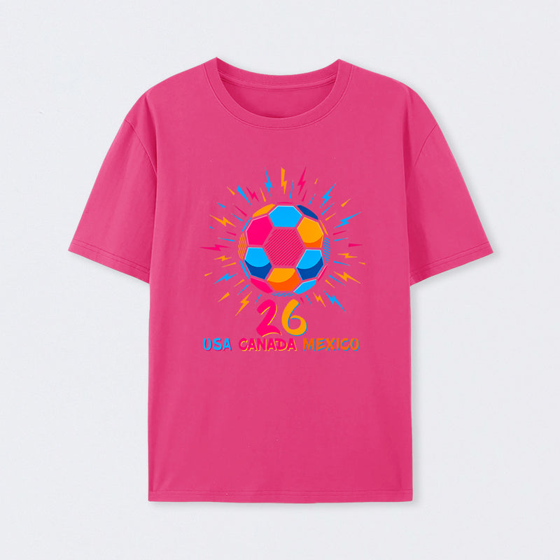 Colorful Soccer Ball USA Canada Mexico 26 World Cup 2026 T-Shirt