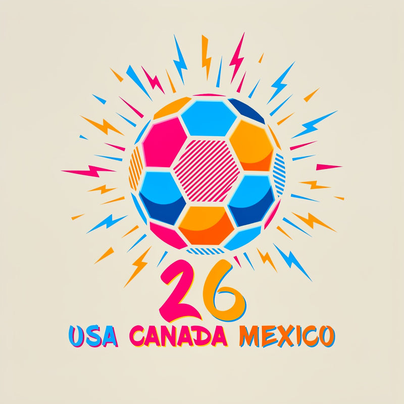 Colorful Soccer Ball USA Canada Mexico 26 World Cup 2026 T-Shirt