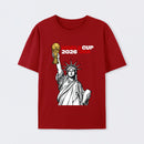 Statue of Liberty World Cup Trophy – USA 2026 Soccer Line Art Design T-Shirt