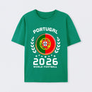 Portugal 2026 World Football Soccer Fan Design T-Shirt