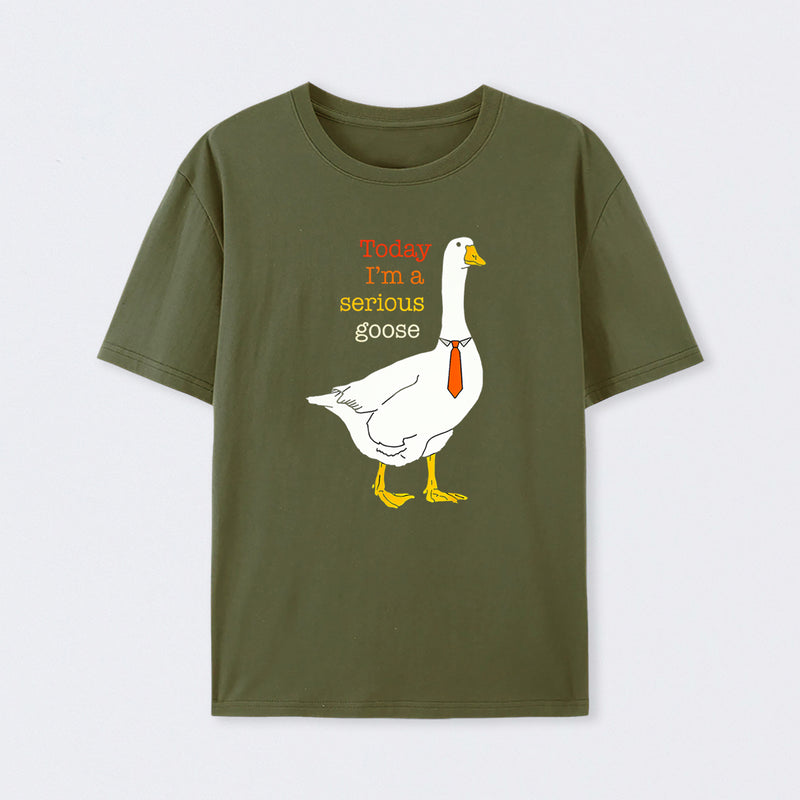 Today I'm A Serious Goose Funny Silly Goose T-Shirt
