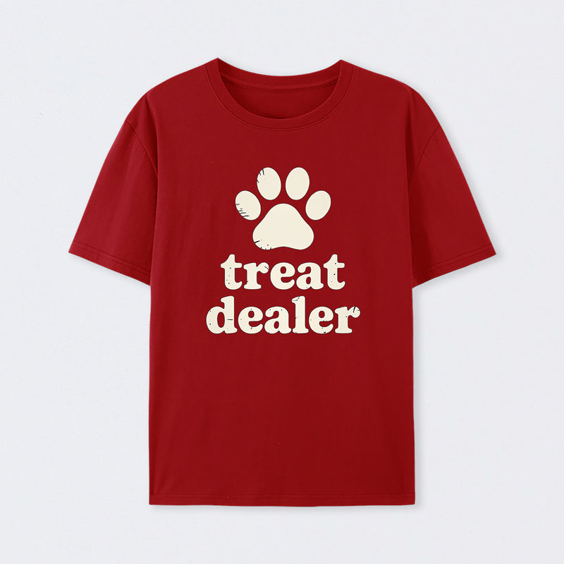 Treat Dealer Funny Dog Lover Quote Paw Humor T-Shirt