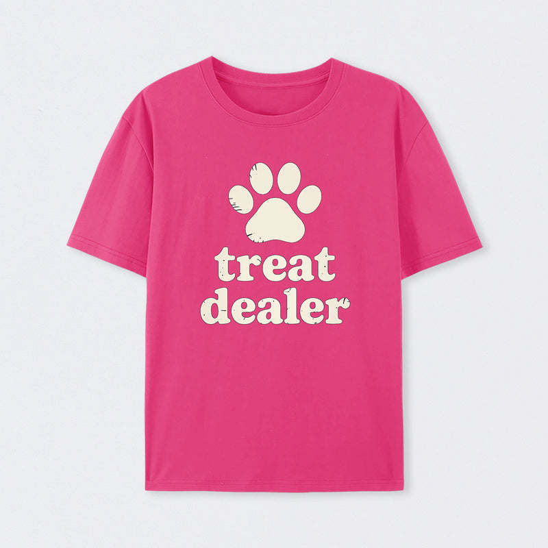 Treat Dealer Funny Dog Lover Quote Paw Humor T-Shirt