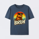 Retro Sunglasses Capybara Bruh Funny Animal Meme Capy T-Shirt