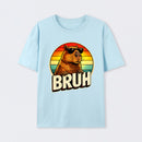 Retro Sunglasses Capybara Bruh Funny Animal Meme Capy T-Shirt