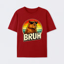 Retro Sunglasses Capybara Bruh Funny Animal Meme Capy T-Shirt