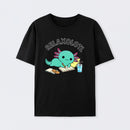 Relaxolotl ¨C Cute Axolotl Relaxing Enjoying Reading And Cookies T-Shirt