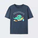 Relaxolotl ¨C Cute Axolotl Relaxing Enjoying Reading And Cookies T-Shirt
