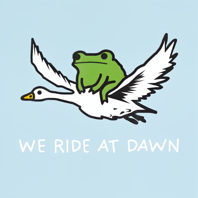 We Ride At Dawn Frog Frogcore Minimal T-Shirt