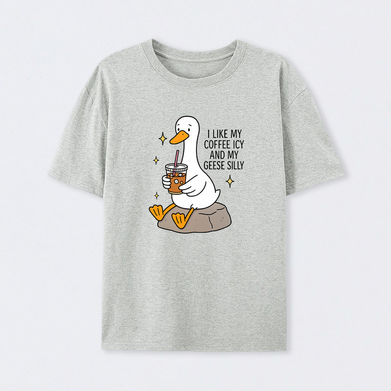 Silly Goose Iced Coffee Design T-Shirt