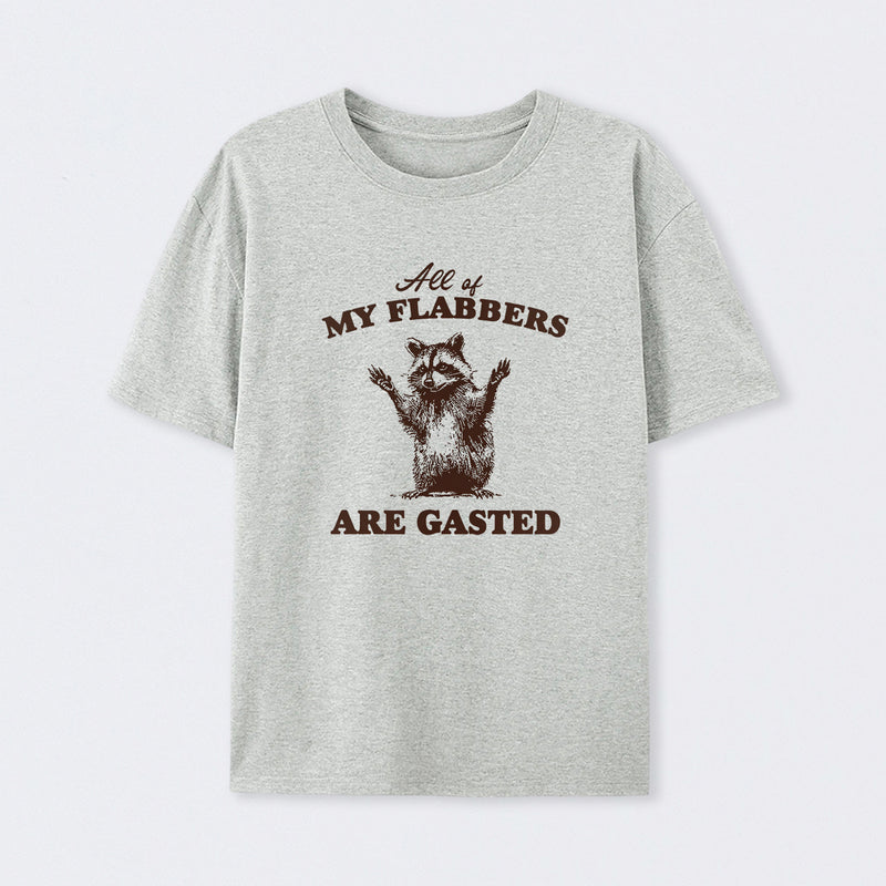 All of My Flabbers Are Gasted Funny Raccoon Meme T-Shirt