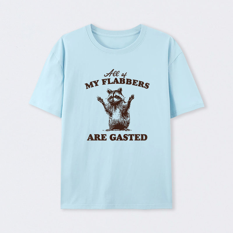 All of My Flabbers Are Gasted Funny Raccoon Meme T-Shirt
