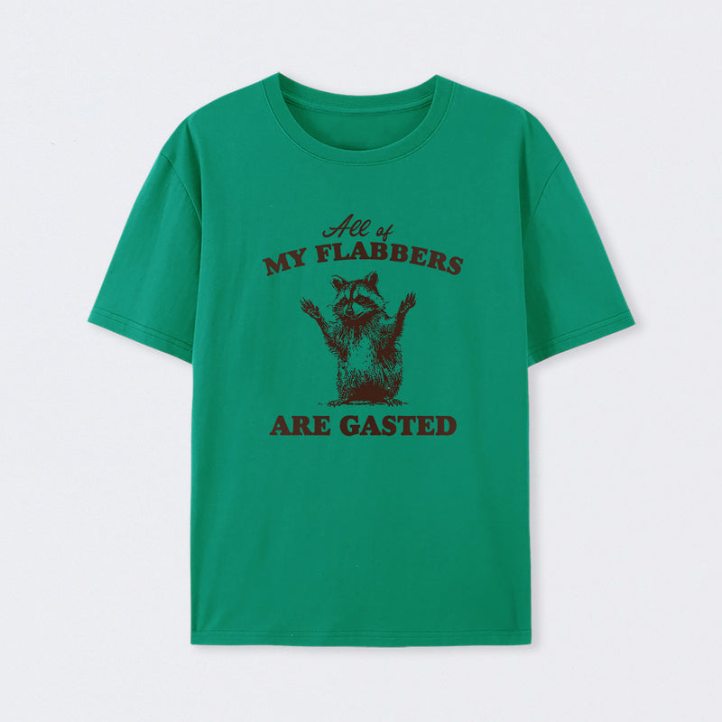 All of My Flabbers Are Gasted Funny Raccoon Meme T-Shirt