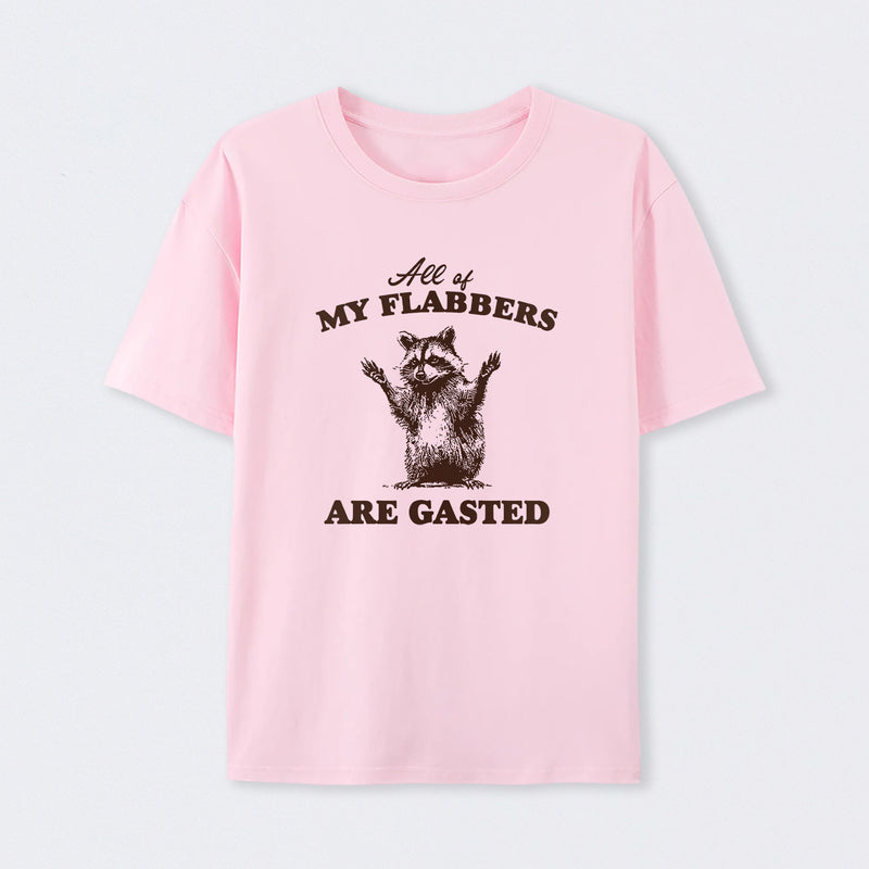 All of My Flabbers Are Gasted Funny Raccoon Meme T-Shirt