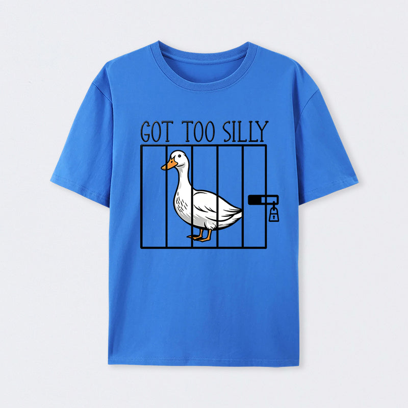 Silly Goose Behind Bars Got Too Silly T-Shirt